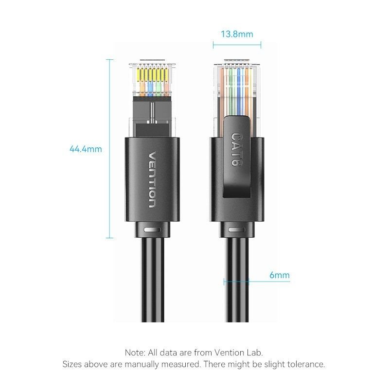 Cable de Red RJ45 UTP Vention IBRBK Cat.6/ 8m/ Negro - изображение 4