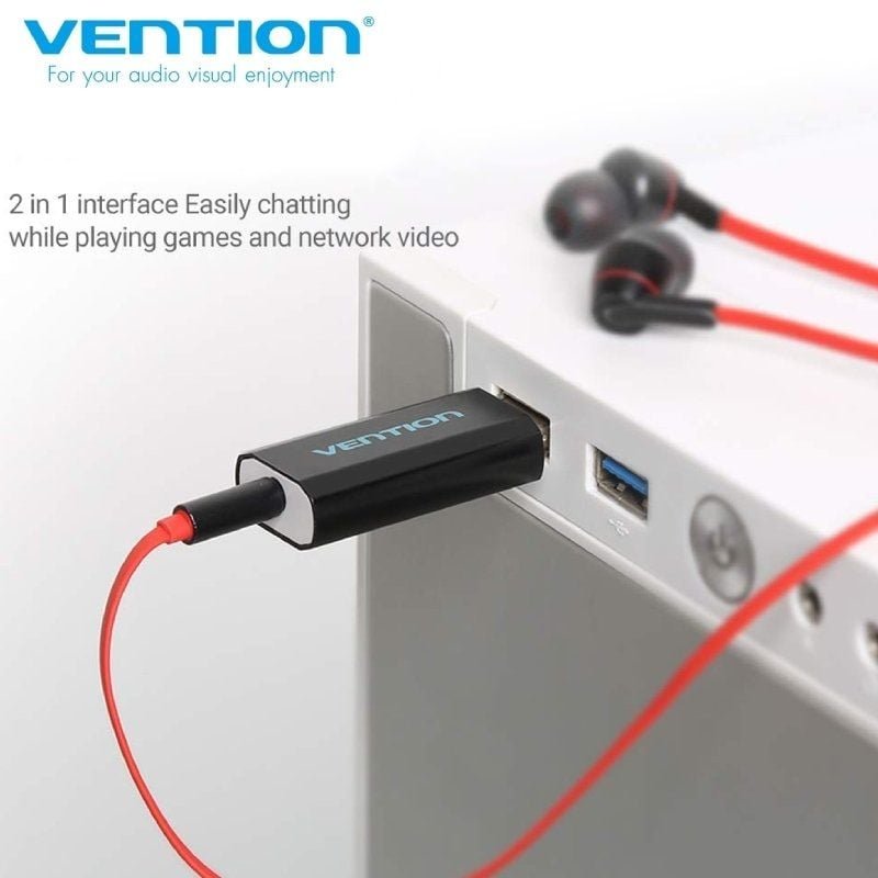 Tarjeta de Sonido Vention VAB-S15-B/ USB Macho - Jack 3.5 Hembra - изображение 2