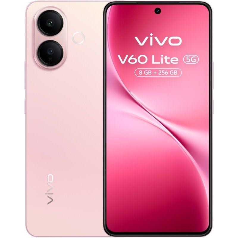 Smartphone Vivo V60 Lite 8GB/ 256GB/ 6.77"/ 5G/ Rosa/ Incluye Cargador 90W y Buds