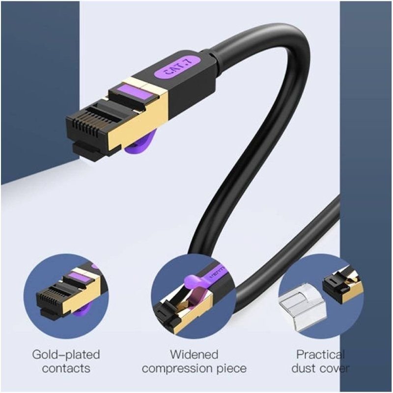 Cable de Red RJ45 SFTP Vention ICDBN Cat.7/ 15m/ Negro - изображение 4