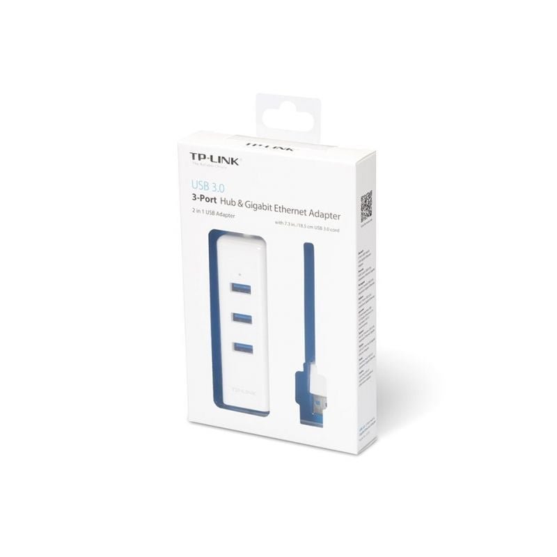 Hub USB 3.0 TP-Link UE330/ 3xUSB/ 1xRJ45/ Blanco - изображение 4