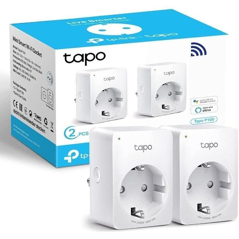 Enchufe WiFi Inteligente TP-Link Tapo P100/ Pack 2 - изображение 2
