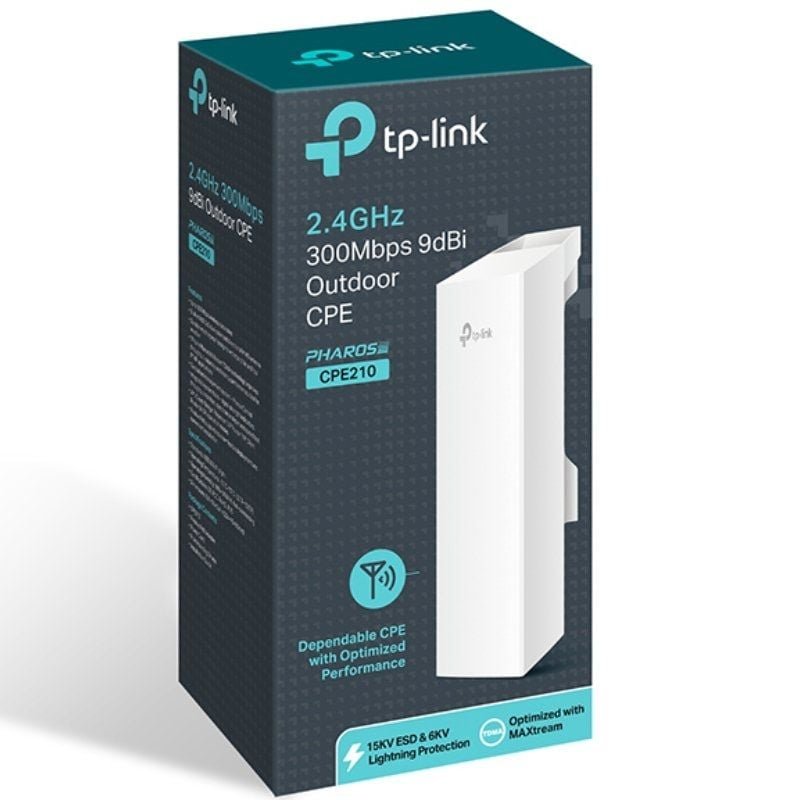 Punto de Acceso Repetidor Inalámbrico TP-Link CPE210 PoE 300Mbps/ 2.4GHz/ Antena de 9dBi/ WiFi 802.11n/b/g - изображение 4