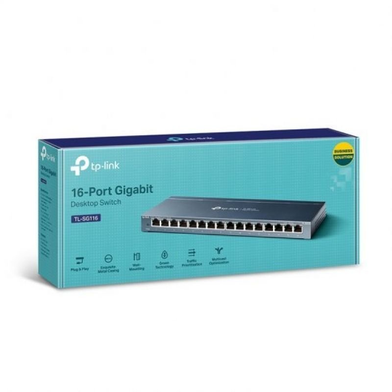 Switch TP-Link TL-SG116 16 Puertos/ RJ-45 10/100/1000 - изображение 4