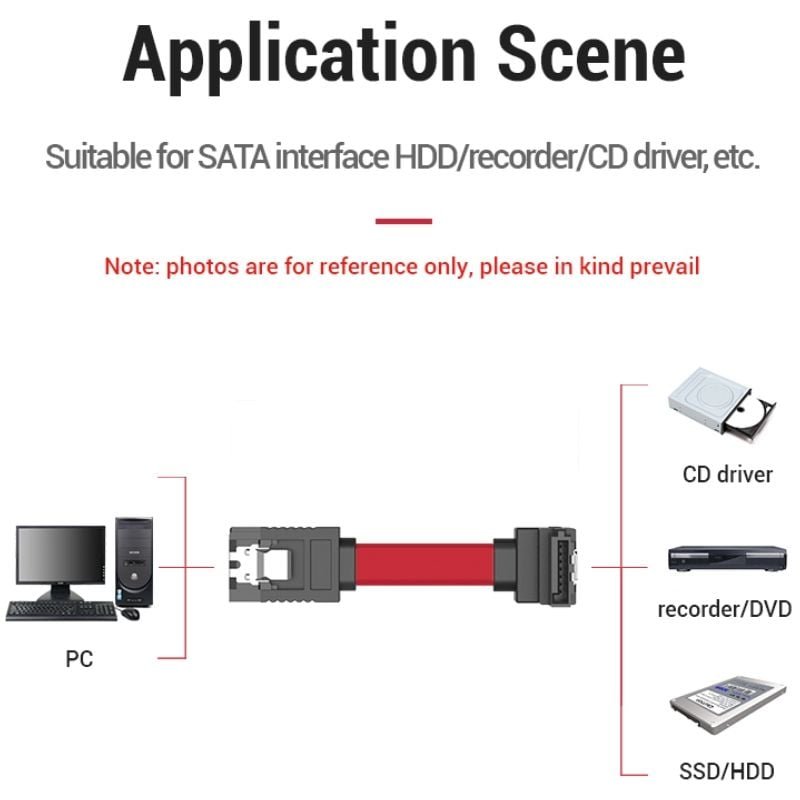 Cable SATA Vention KDDRD/ SATA Hembra - SATA Hembra/ 50cm/ Rojo - изображение 2