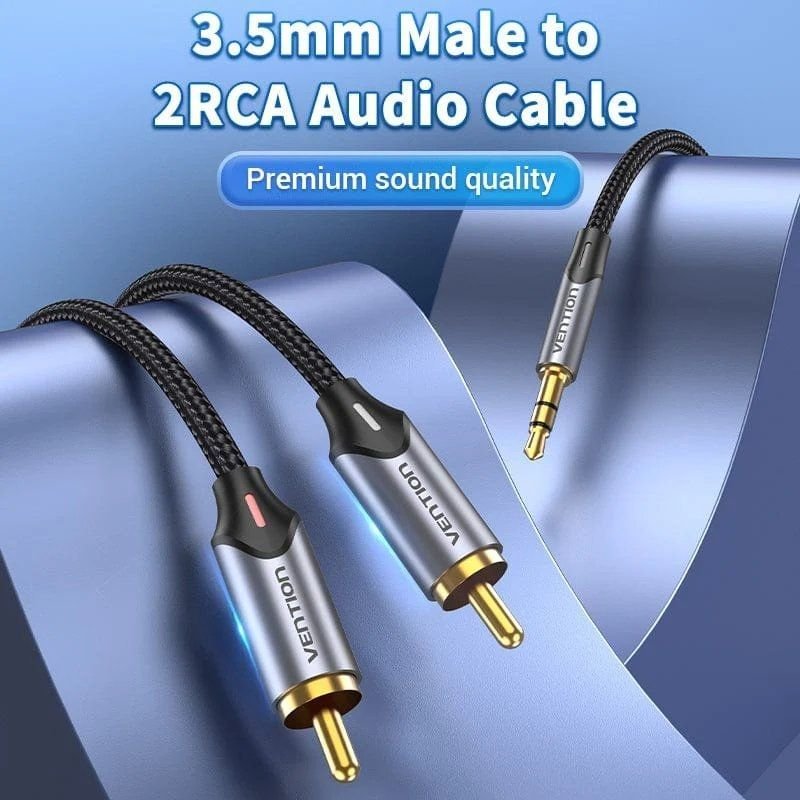 Cable Audio Vention BCNBG/ 2x RCA Macho - Jack 3.5 Macho/ 1.5m/ Gris - изображение 3