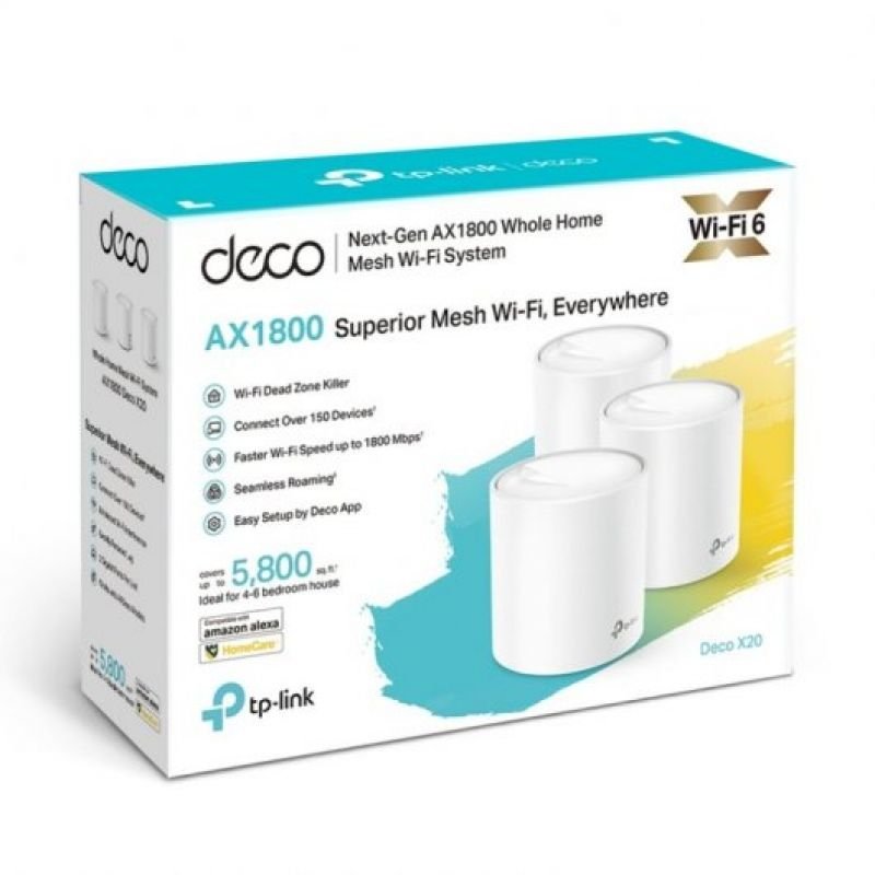Sistema Mesh TP-Link Deco X20 1800Mbps/ 2.4GHz 5GHz/ Pack de 3 - изображение 5