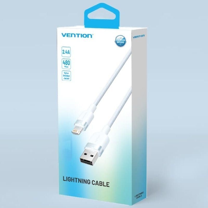 Cable USB Lightning Vention LANWH/ USB Macho - Lightning Macho/ 480Mbps/ 2m/ Blanco - изображение 4
