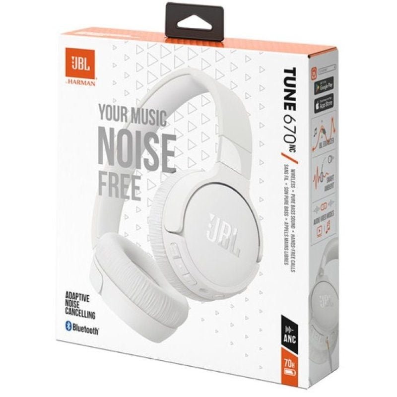 Auriculares Inalámbricos JBL Tune 670NC/ con Micrófono/ Bluetooth/ Blanco - изображение 5