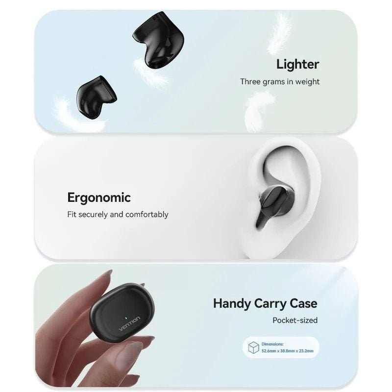 Auriculares Bluetooth Vention Tiny T12 NBLW0 con estuche de carga/ Autonomía 6h/ Blancos - изображение 4