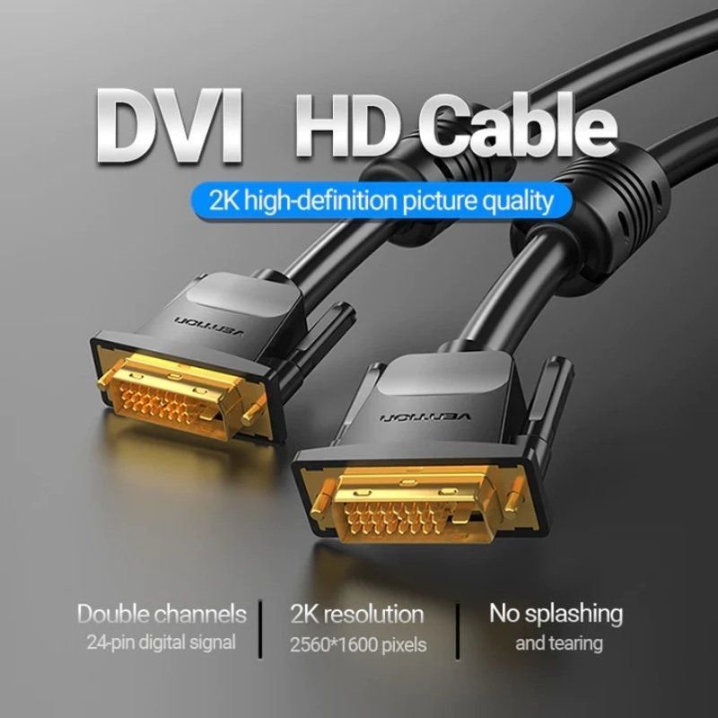 Cable DVI Vention EAABF/ DVI-D Macho - DVI-D Macho/ 1m/ Negro - изображение 2
