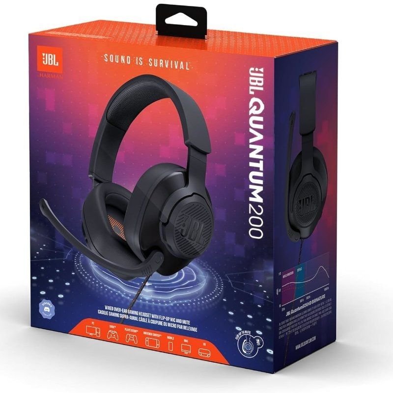 Auriculares Gaming con Micrófono JBL Quantum 200/ Jack 3.5/ Negros - изображение 5