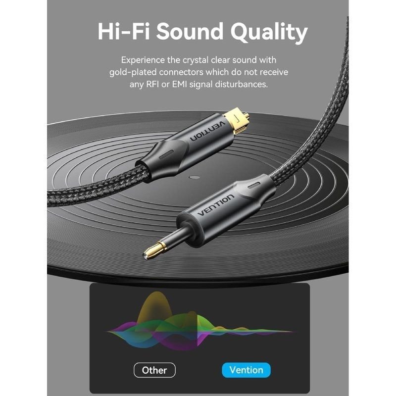 Cable de Audio de Fibra óptica Vention BKCBG/ 1.5m/ Negro - изображение 3