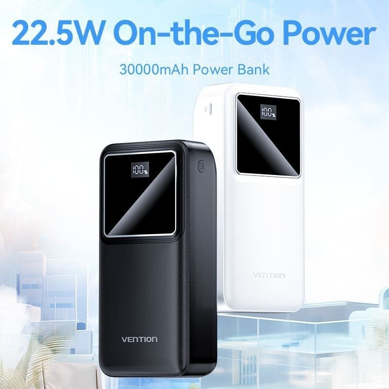 Powerbank 30000mAh Vention FHMB0/ 22.5W/ Negra - изображение 2