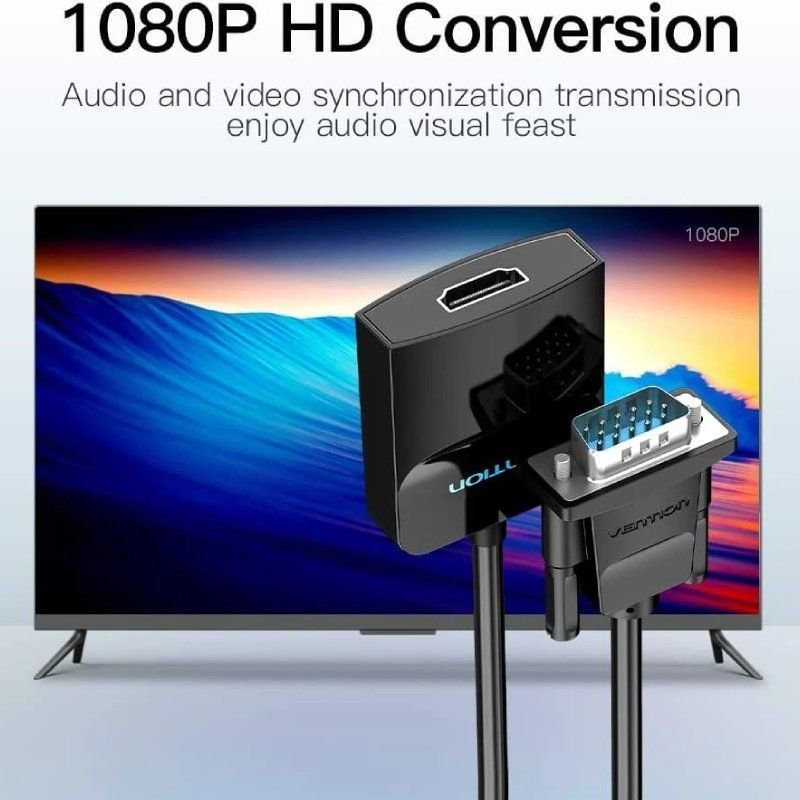 Cable Conversor Vention ACNBB/ VGA Macho - HDMI Hembra/ 15cm/ Negro - изображение 5