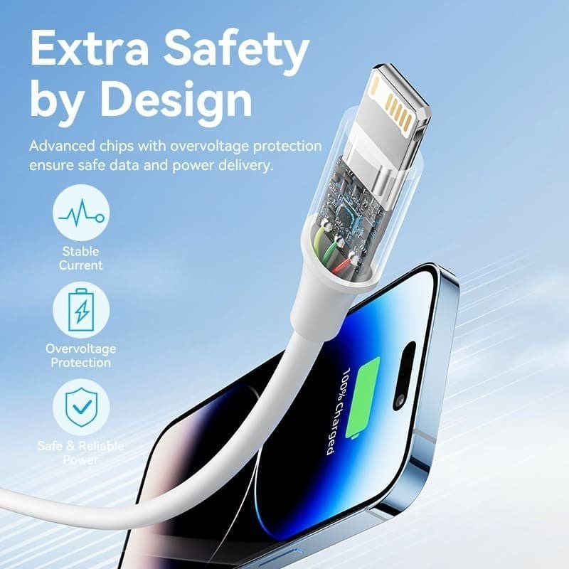 Cable USB 2.0 Lightning Vention LAIWF/ USB Macho - Lightning Macho/ 480Mbps/ 1m/ Blanco - изображение 5