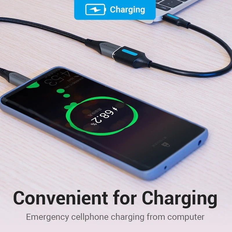 Adaptador USB 3.1 Tipo-C Vention CCVBB/ USB Tipo-C Macho - USB Hembra - изображение 5