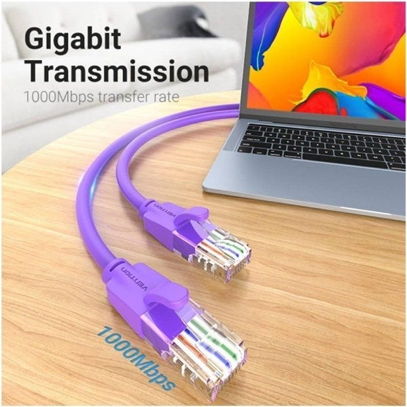 Cable de Red RJ45 UTP Vention IBEVH Cat.6/ 2m/ Morado - изображение 3
