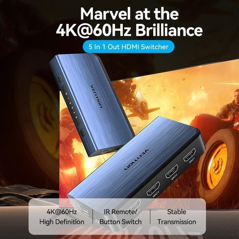 Switch Conmutador 4K HDMI 2.0 Vention AKCL0 HDMI Hembra/ 4x HDMI Hembra - изображение 2