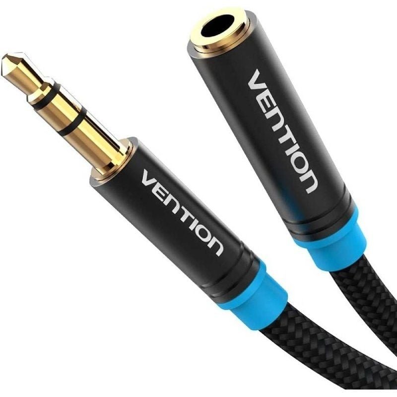 Cable Estéreo Vention VAB-B06-B100-M/ Jack 3.5 Macho - Jack 3.5 Hembra/ 1m/ Negro - изображение 2