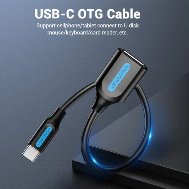 Cable USB 2.0 Vention CCSBB/ USB Tipo-C Macho - USB Hembra/ 15cm/ Negro - изображение 2
