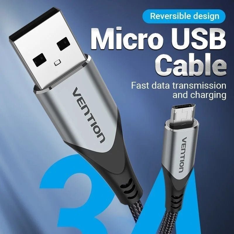 Cable USB 2.0 Vention COCHI/ USB Macho - MicroUSB Macho/ 480Mbps/ 3m/ Negro - изображение 2