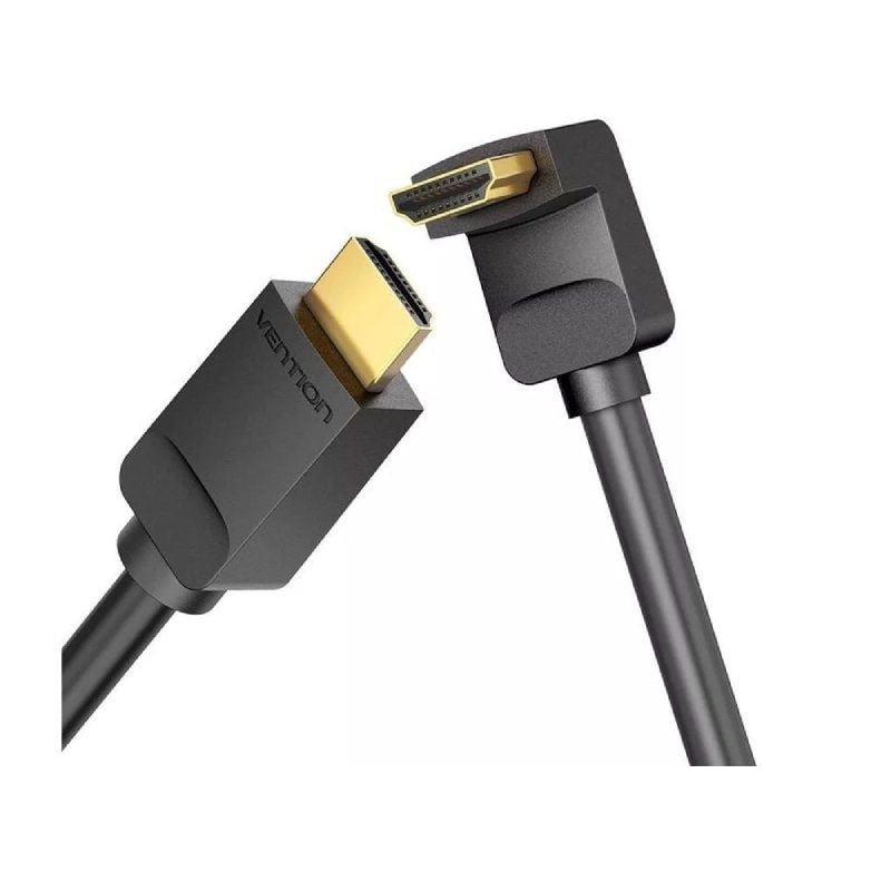 Cable HDMI 2.0 4K Acodado 90º Vention AARBH/ HDMI Macho - HDMI Macho/ 2m/ Negro - изображение 2