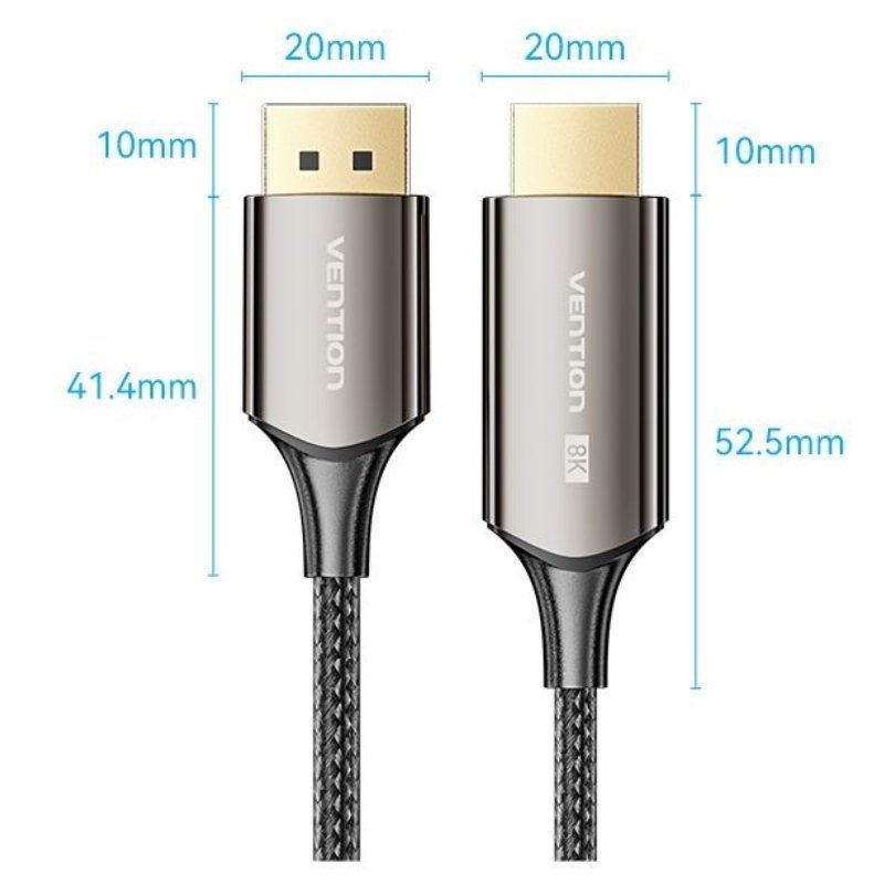 Cable Conversor Vention HFPBAC/ DisplayPort Macho - HDMI Macho/ 1.8m/ Negro - изображение 4