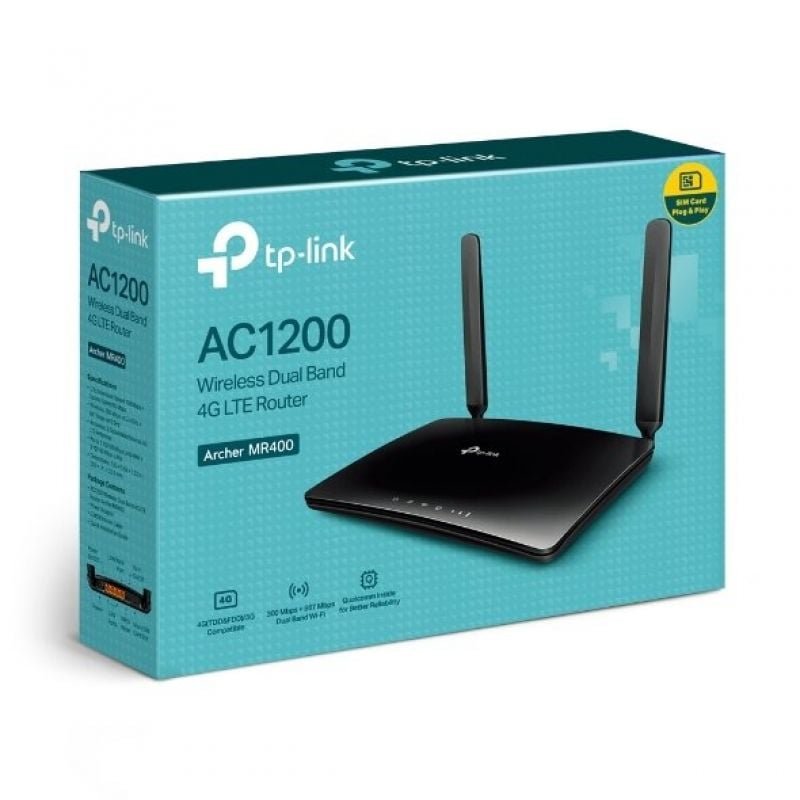 Router Inalámbrico 4G TP-Link Archer MR400 1200Mbps/ 2.4GHz 5GHz/ 2 Antenas/ WiFi 802.11ac/n/a/b/g/n - изображение 4