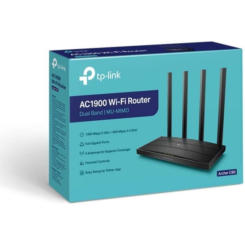 Router Inalámbrico TP-Link Archer C80 1900Mbps/ 2.4GHz 5GHz/ 4 Antenas/ WiFi 802.11ac/n/a - n/b/g - изображение 4