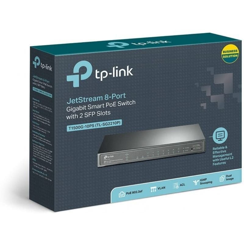 Switch TP-Link Smart Gigabit TL-SG2210P 10 Puertos/ RJ-45 10/100/1000 PoE/ SFP - изображение 4