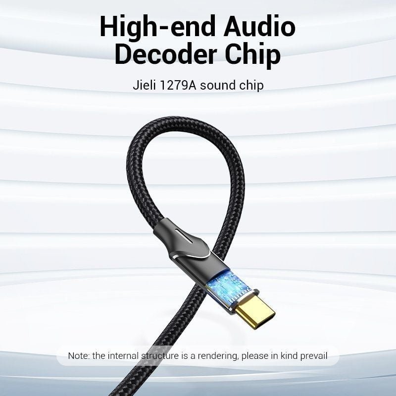 Cable Conversor Vention BGUHF/ 2x RCA Macho - USB Tipo-C Macho/ 1m/ Gris - изображение 2