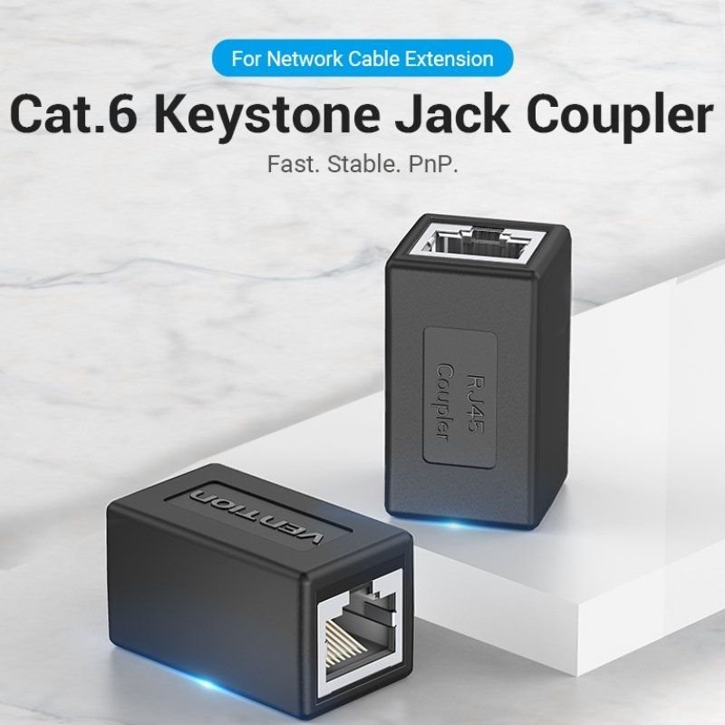 Adaptador Conector RJ45 Vention IPVB0-5/ Cat.6 FTP/ RJ45 Hembra - RJ45 Hembra/ 5 uds/ Negro - изображение 2