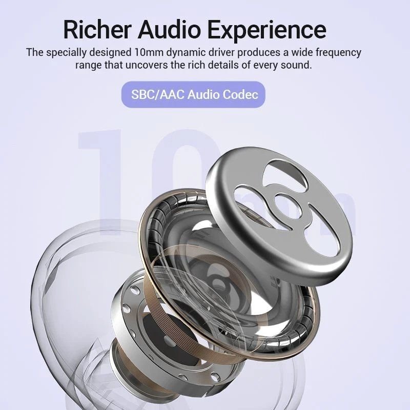 Auriculares Bluetooth Vention AIR A01 NBMB0 con estuche de carga/ Autonomía 7h/ Negros - изображение 4
