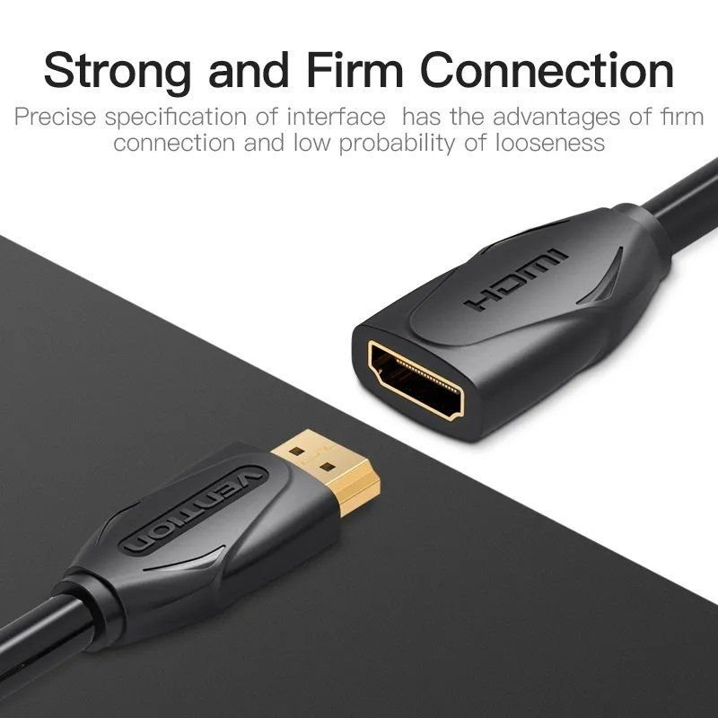 Cable Alargador HDMI Vention VAA-B06-B500/ HDMI Macho - HDMI Hembra/ 5m/ Negro - изображение 2