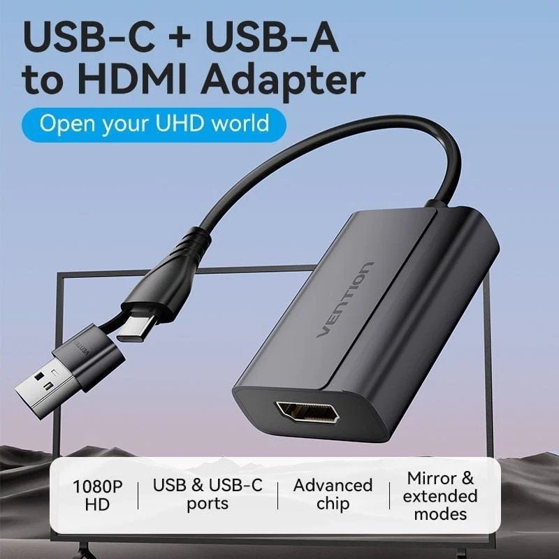 Adaptador Vention ACYHB/ USB Tipo-C Macho/ USB Macho - HDMI Hembra - изображение 2