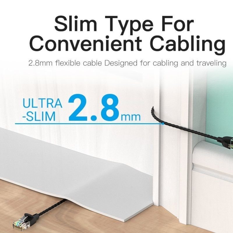 Cable de Red RJ45 UTP Vention IBIBF Cat.6A/ 1m/ Negro - изображение 4