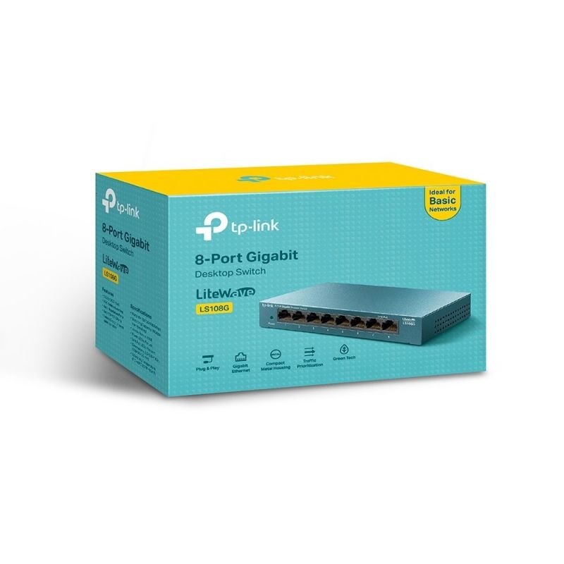 Switch TP-Link LS108G 8 Puertos/ RJ-45 10/100/1000 - изображение 4
