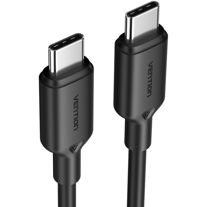 Cable USB 2.0 Tipo-C 3A Vention TRCBH/ USB Tipo-C Macho - USB Tipo-C Macho/ Hasta 60W/ 480Mbps/ 2m/ Negro - изображение 2