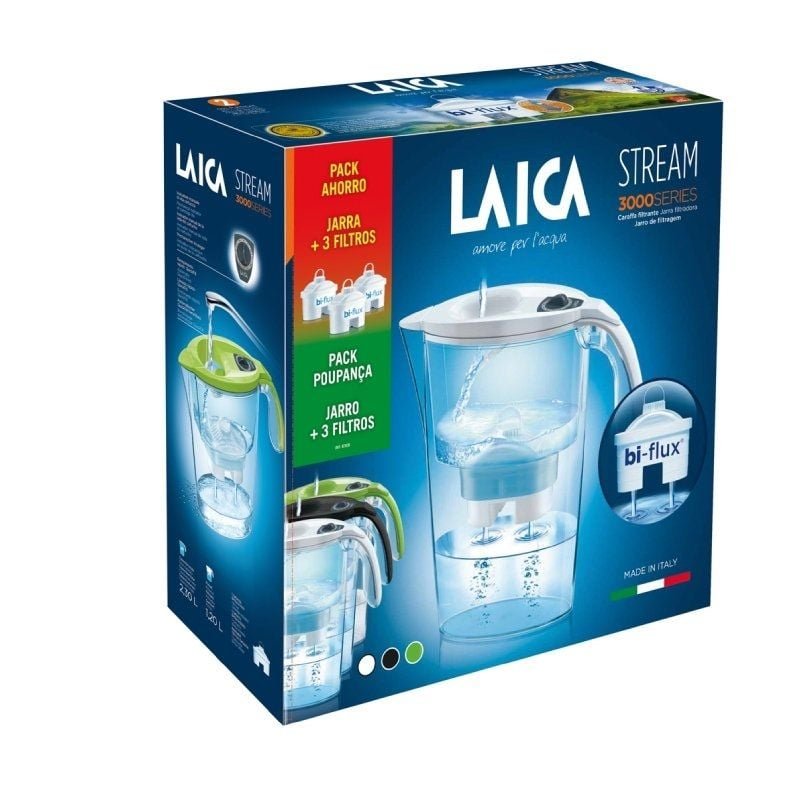 Pack Jarra Filtrante Laica Stream Line/ 2.3L/ Blanca/ Jarra + 3 Filtros BI-FLUX - изображение 3