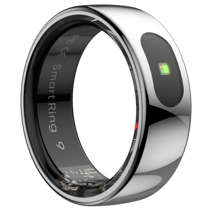 Anillo Inteligente Leotec Kör Ha Talla 10/ Ø20mm/ Notificaciones/ Frecuencia Cardíaca/ Plata
