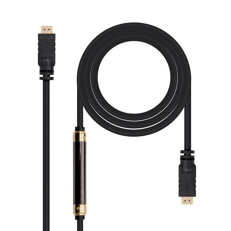 Cable HDMI Nanocable 10.15.1830/ HDMI Macho - HDMI Macho/ 30m/ Negro - изображение 2