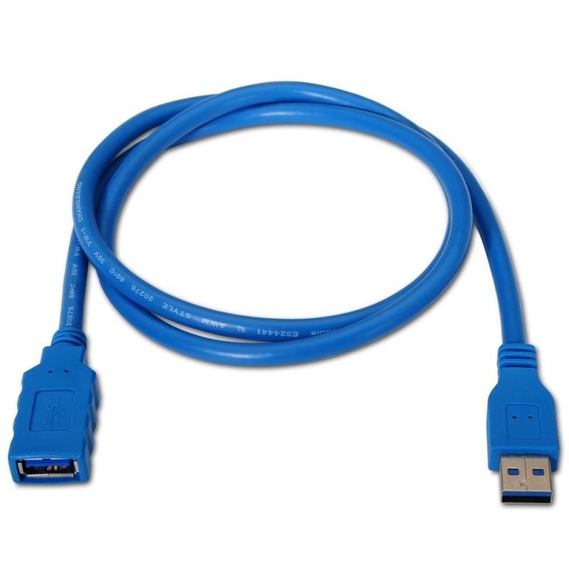 Cable Alargador USB 3.0 Aisens A105-0045/ USB Macho - USB Hembra/ Hasta 9W/ 625Mbps/ 1m / Azul - изображение 2