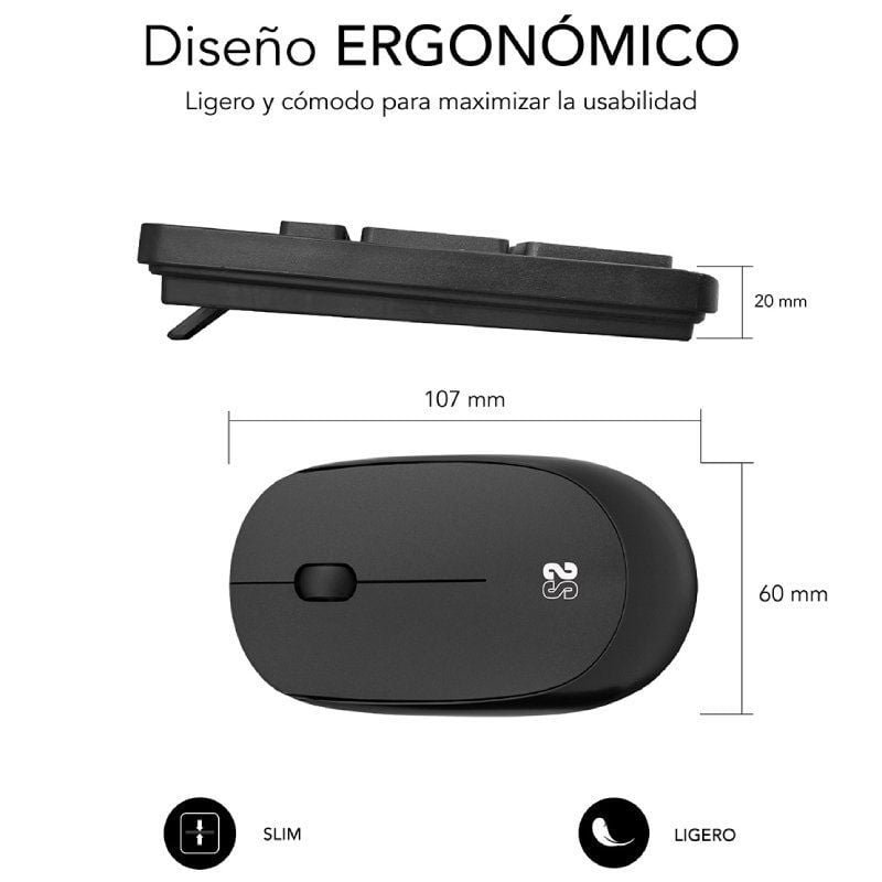 Teclado y Ratón Inalámbrico Subblim Combo Business Slim CSSW10 - изображение 2
