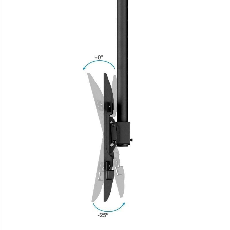 Soporte de Techo Giratorio/ Inclinable/ Nivelable TooQ LPCE1186TSLI-XL-B para TV de 43-86"/ hasta 60kg - изображение 4