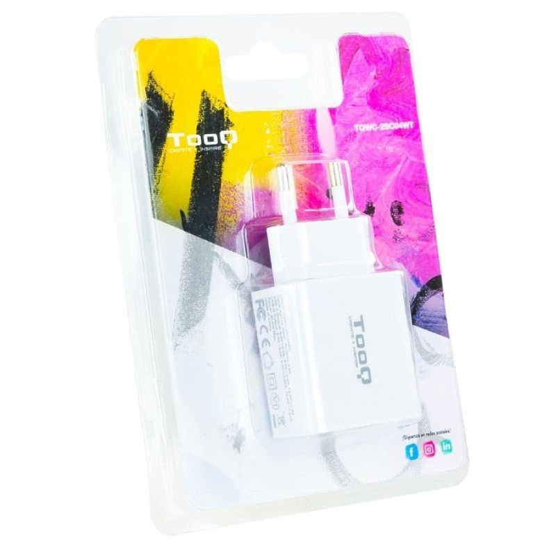 Cargador de Pared TooQ TQWC-2SC04WT/ 1xUSB Tipo-C/ 1xUSB/ 20W - изображение 5