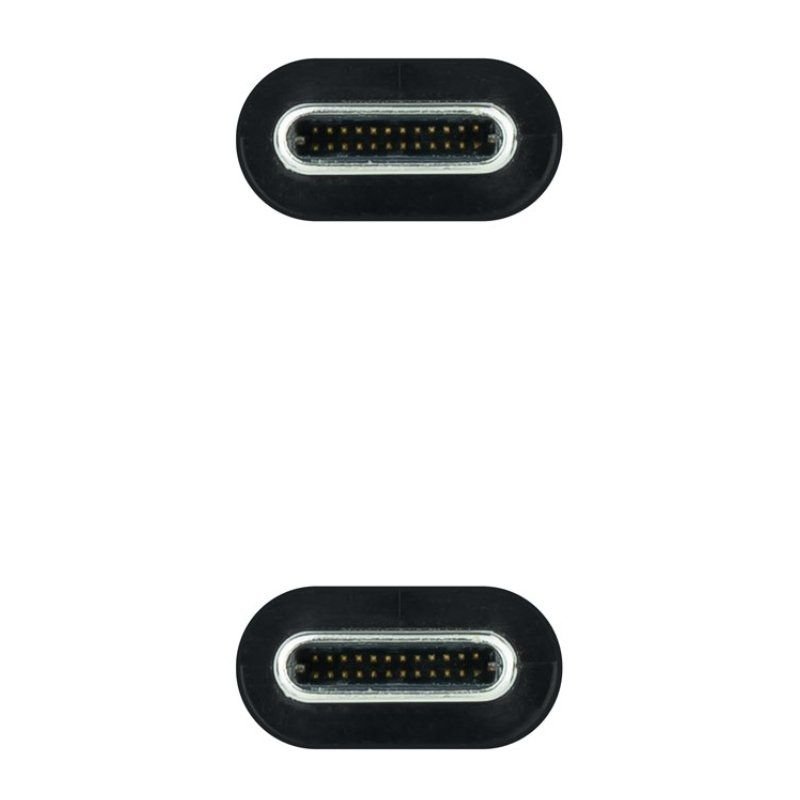 Cable USB 3.2 Tipo-C Nanocable 10.01.4301-L150-COMB/ USB Tipo-C Macho - USB Tipo-C Macho/ Hasta 100W/ 1.5m/ Gris y Negro - изображение 3