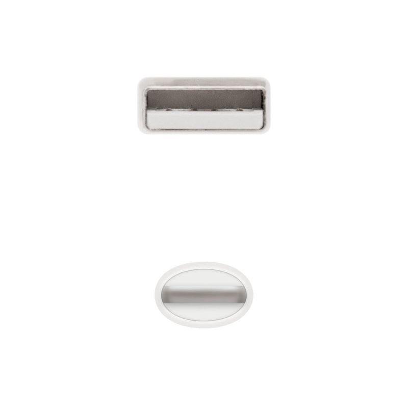 Cable USB 2.0 Lightning Nanocable 10.110.0401/ USB Macho - Lightning Macho/ 1m/ Blanco - изображение 3