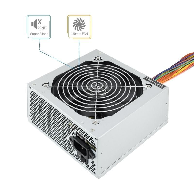 Fuente de Alimentación Tooq TQEP-500SSE-O OEM/ 500W/ Ventilador 12cm - изображение 2