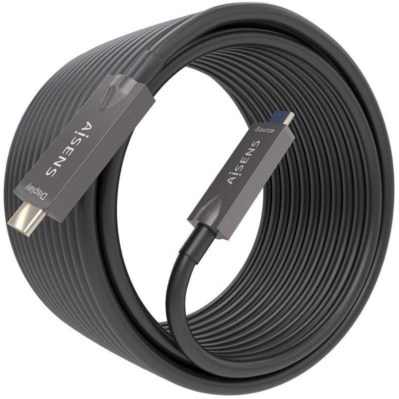 Cable USB 3.1 Tipo-C Aisens AOC A157-0882/ USB Tipo-C Macho - USB Tipo-C Macho/ Hasta 60W/ 10Gbps/ 10m/ Negro - изображение 2